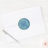 Serenity Prayer Blue Hearts Inspirerend Ronde Sticker (Envelop)