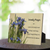 Serenity Prayer Blue Irise Floral Fotoplaat