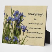 Serenity Prayer Blue Irise Floral Fotoplaat (Zijkant)