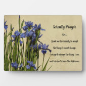 Serenity Prayer Blue Irise Floral Fotoplaat (voorkant)