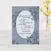 Serenity Prayer Blue Kaart (Gele Bloem)