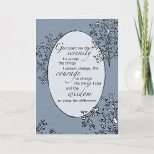 Serenity Prayer Blue Kaart