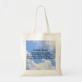 Serenity Prayer Blue Sky Inspirerend Canvas tas (Voorkant)