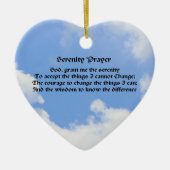 Serenity Prayer Blue Sky Inspirerend Keramisch Ornament (Voorkant)