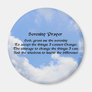 Serenity Prayer Blue Sky Inspirerend magneet