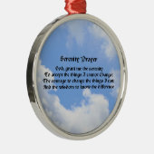Serenity Prayer Blue Sky Inspirerend Metalen Ornament (Rechts)