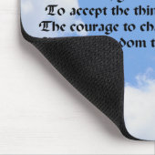 Serenity Prayer Blue Sky Inspirerend Mousepad Muismat (Hoek)