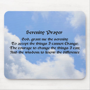 Serenity Prayer Blue Sky Inspirerend Mousepad Muismat