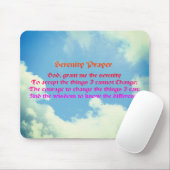 Serenity Prayer Blue Sky Inspirerend Muismat (Met muis)