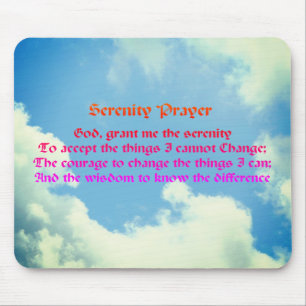 Serenity Prayer Blue Sky Inspirerend Muismat