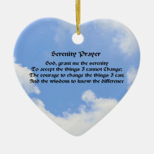 Serenity Prayer Blue Sky Inspirerend Ornament