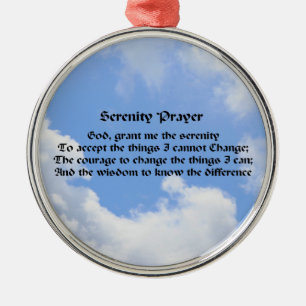 Serenity Prayer Blue Sky Inspirerend Ornament