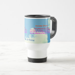 Serenity Prayer Blue Sky Inspirerend Reisbeker
