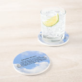 Serenity Prayer Blue Sky Inspirerend Zandsteen Onderzetter (Zijkant)