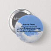 Serenity Prayer Blue Sky Ronde Button 5,7 Cm (Voorkant /achterkant)