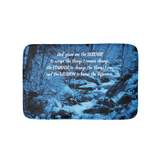 Serenity Prayer Blue stromend Brook Inspirerend Badmat (Voorkant)