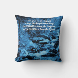 Serenity Prayer Blue stromend Brook Inspirerend Kussen