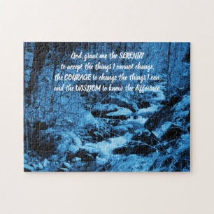 Serenity Prayer Blue stromend Brook Inspirerend Legpuzzel