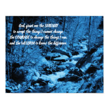 Serenity Prayer Blue stromend Brook Inspirerend