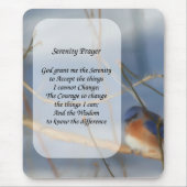 Serenity Prayer Bluebird Inspirerend Muismat (Voorkant)