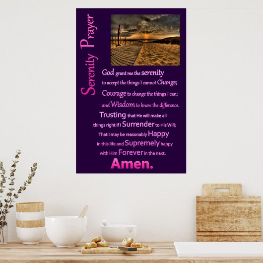 Serenity Prayer BoardWay Poster (Keuken)