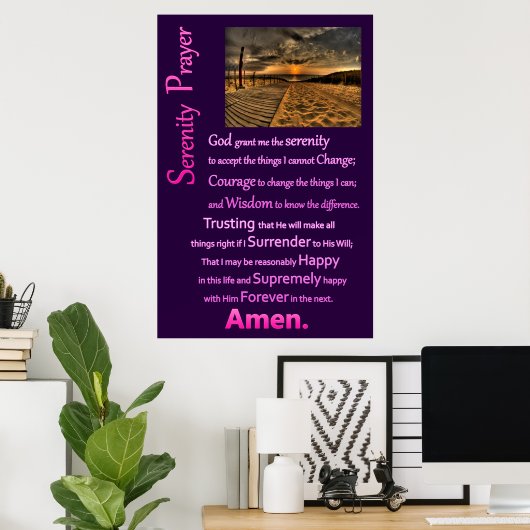 Serenity Prayer BoardWay Poster (Thuiskantoor)