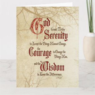 Serenity Prayer: Boomlimieten, sterkte/herstel Kaart