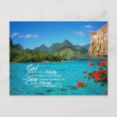 Serenity Prayer & Bora Bora Briefkaart (Voorkant)