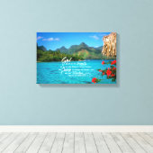 Serenity Prayer & Bora Bora Canvas Afdruk (Insitu (Houten vloer))