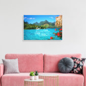 Serenity Prayer & Bora Bora Canvas Afdruk (Insitu (Woonkamer))