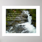 Serenity Prayer Bos Waterval Fotografisch Poster (Voorkant)