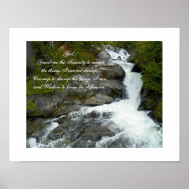 Serenity Prayer Bos Waterval Fotografisch Poster