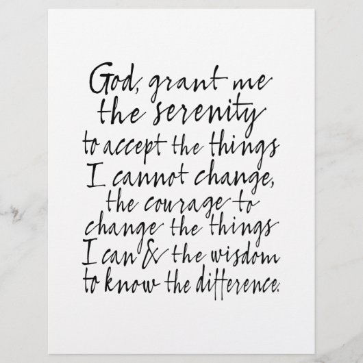 Serenity Prayer - Bounce Calligraphy Script Modern (Voorkant)