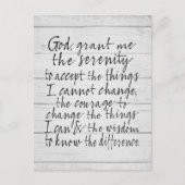 Serenity Prayer - Bounce Calligraphy Script Modern Briefkaart (Voorkant)