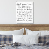 Serenity Prayer - Bounce Calligraphy Script Modern Canvas Afdruk (Insitu (Slaapkamer))