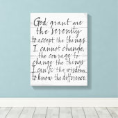 Serenity Prayer - Bounce Calligraphy Script Modern Canvas Afdruk (Insitu (Houten vloer))