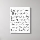 Serenity Prayer - Bounce Calligraphy Script Modern Canvas Afdruk (Voorkant)