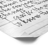 Serenity Prayer - Bounce Calligraphy Script Modern Foto Afdruk (Hoek)