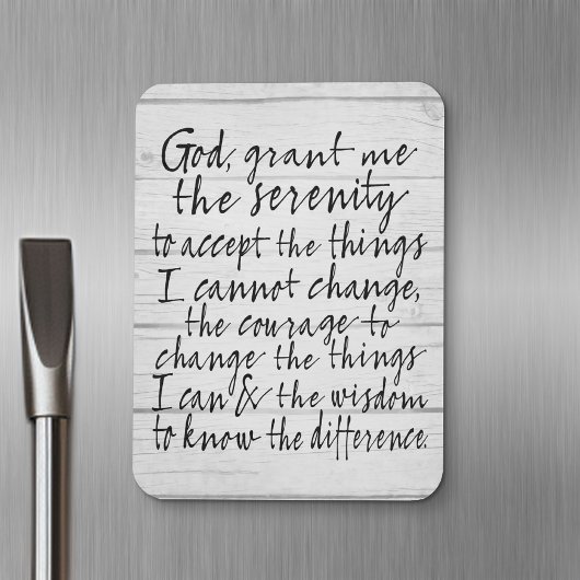 Serenity Prayer - Bounce Calligraphy Script Modern Magneet