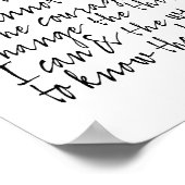 Serenity Prayer - Bounce Calligraphy Script Modern Poster (Hoek)