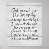 Serenity Prayer - Bounce Calligraphy Script Modern Poster (Voorkant)