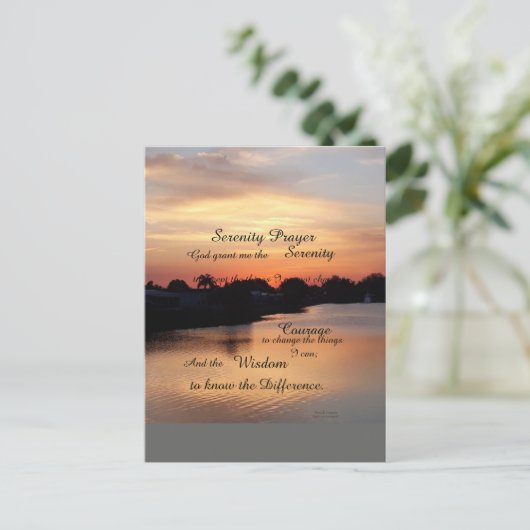 SERENITY PRAYER BRIEFKAART (Staand voorkant)