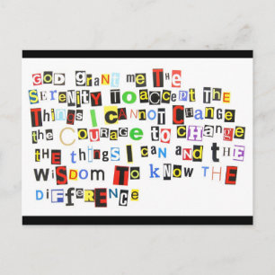 Serenity Prayer Briefkaart