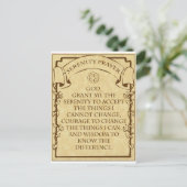 SERENITY PRAYER BRIEFKAART (Staand voorkant)