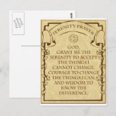 SERENITY PRAYER BRIEFKAART (Voorkant / Achterkant)