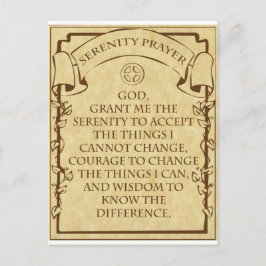 SERENITY PRAYER BRIEFKAART