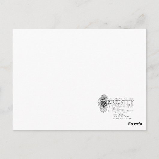 Serenity Prayer Briefkaart (Achterkant)