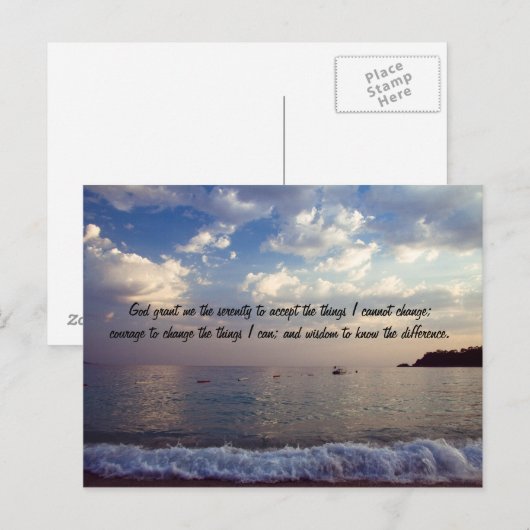 Serenity Prayer Briefkaart (Voorkant / Achterkant)