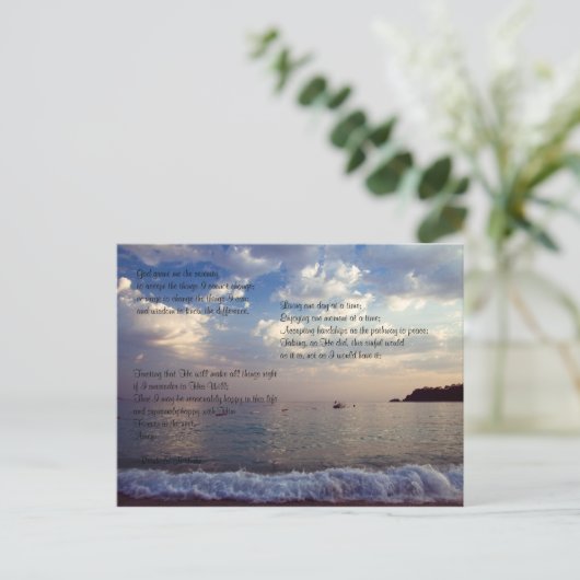 Serenity Prayer Briefkaart (Staand voorkant)