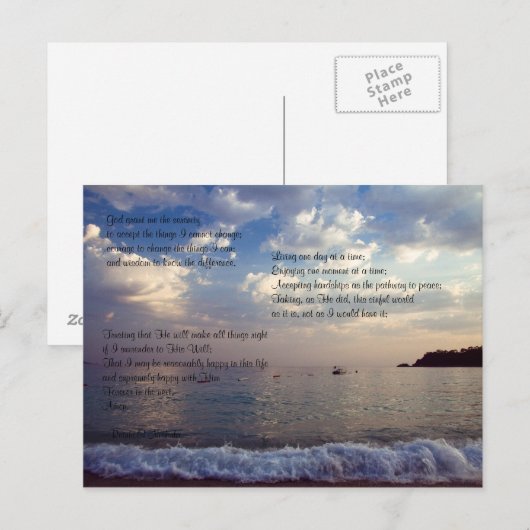 Serenity Prayer Briefkaart (Voorkant / Achterkant)